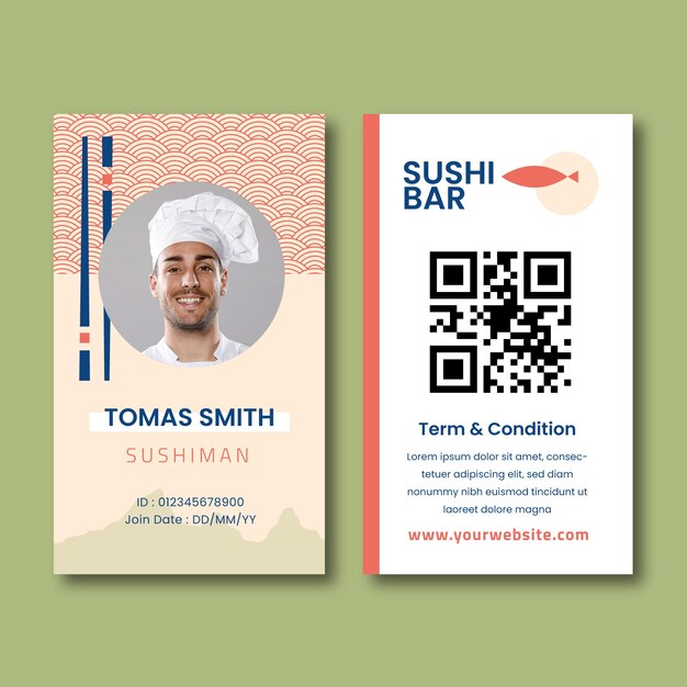 Restaurant Id Card Design